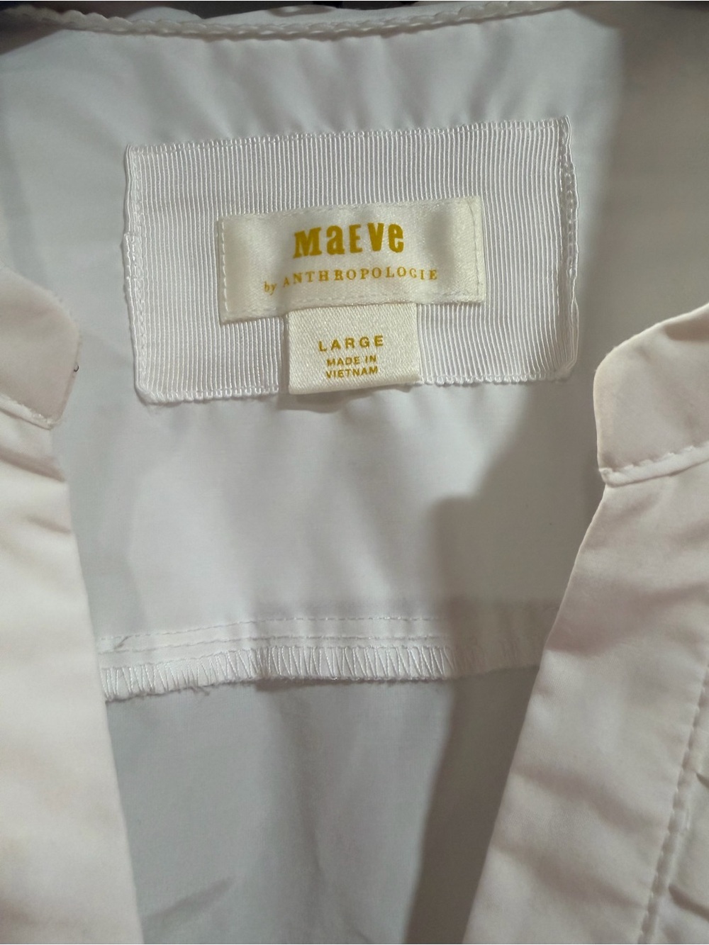 Maeve Anthropologie Pleated Ruffle Sleeveless Blouse White Size Large - Picture 4 of 7